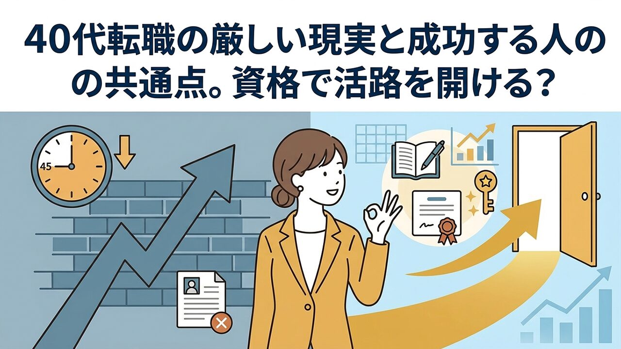 40代転職の厳しい現実と成功する人の共通点。資格で活路を開く？