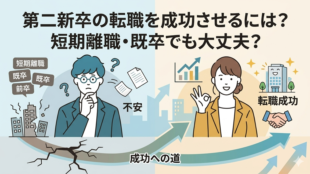 第二新卒の転職を成功させるには？短期離職・既卒でも大丈夫？