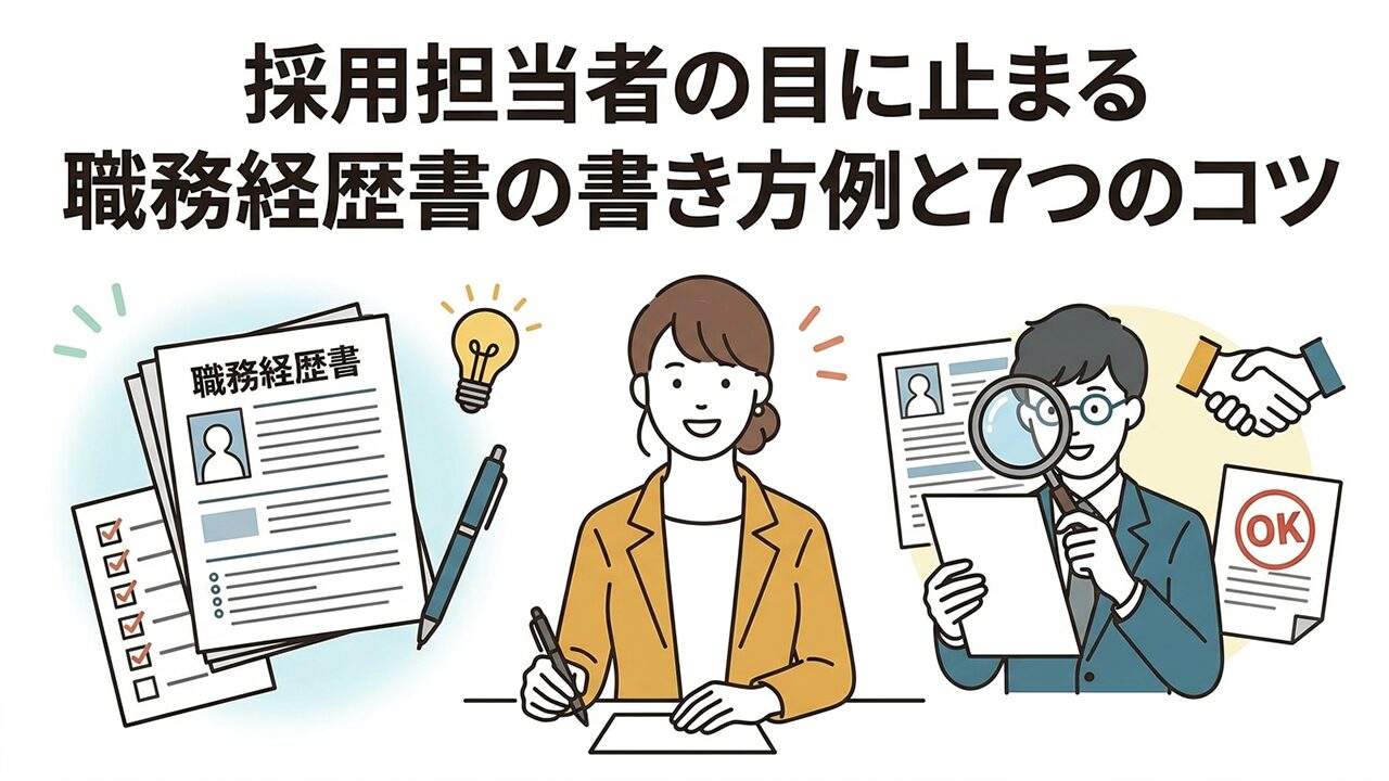 採用担当者の目に止まる職務経歴書の書き方例と7つのコツ