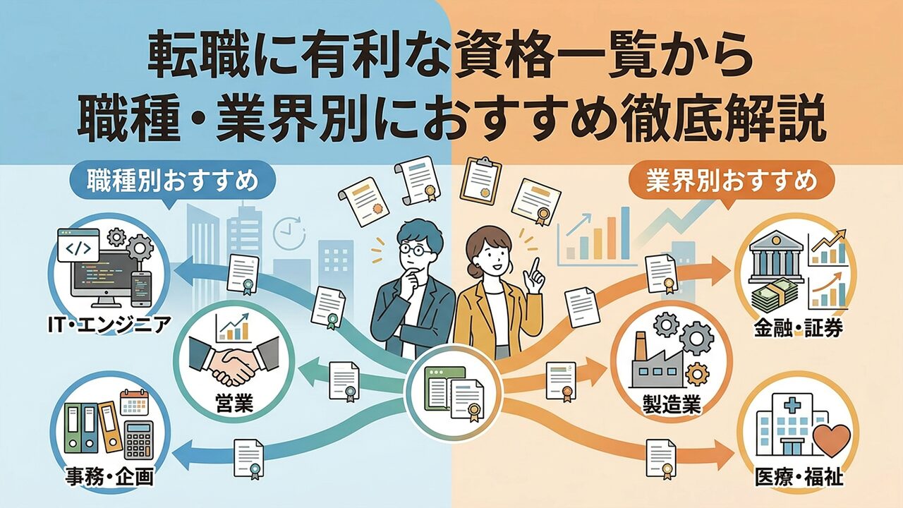 転職に有利な資格一覧から職種・業界別におすすめを解説