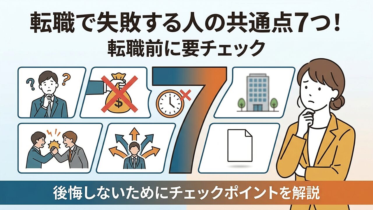 転職で失敗する人の共通点7つ！後悔しないために転職前にチェック