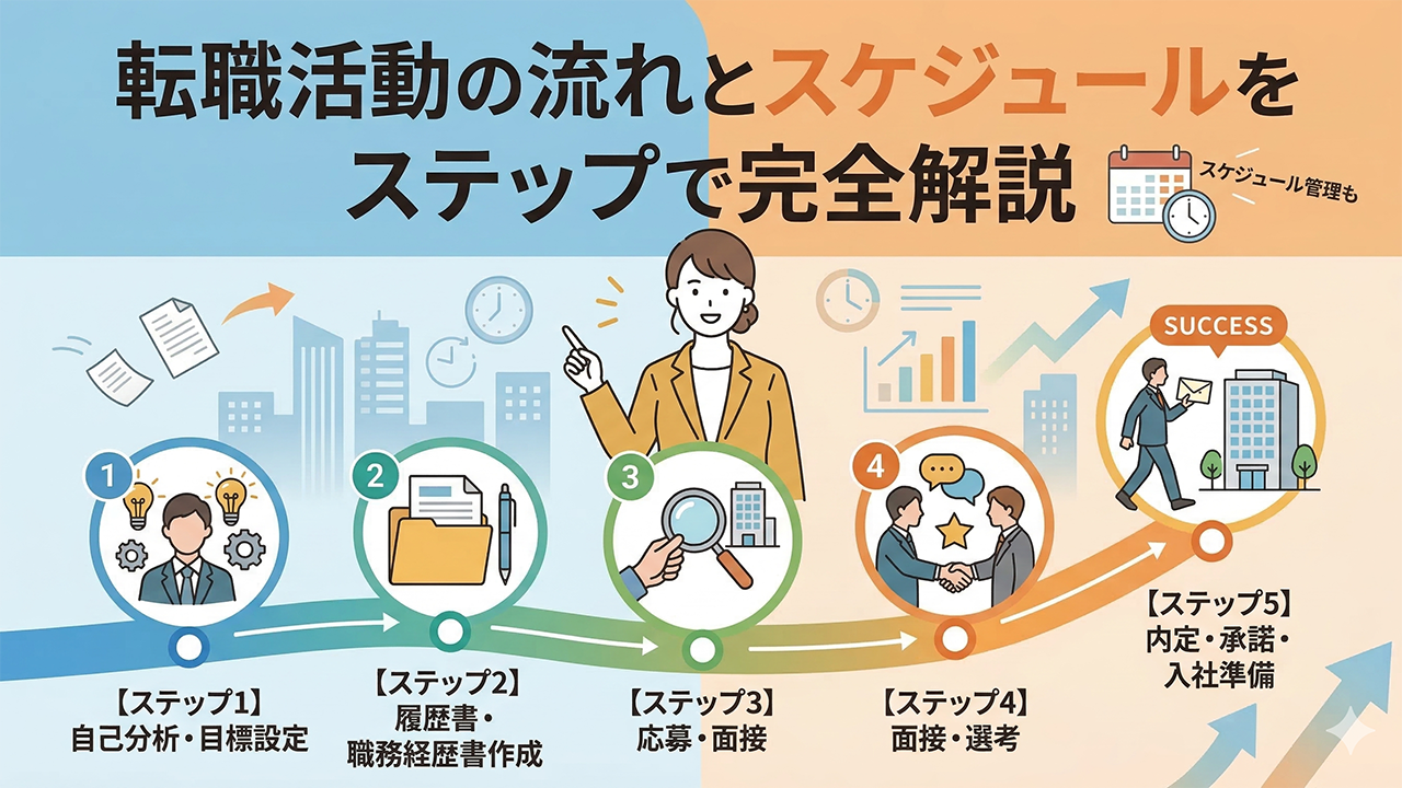 転職活動の流れとスケジュールをステップで完全解説