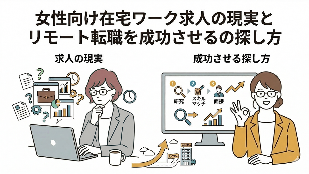 女性向け在宅ワーク求人の探し方とリモート転職ガイド